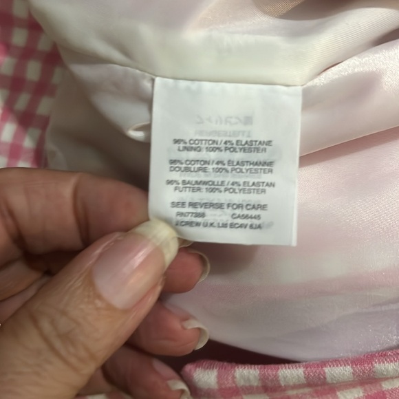 J. Crew Pink Gingham No # 2 Knee-Length Pencil Skirt Size 10 Pastel Cottage - Picture 11 of 12
